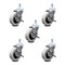 Service Caster 3 Inch Thermoplastic Wheel 10mm Threaded Stem Caster Set with Brakes SCC, 5PK SCC-TS05S310-TPRS-SLB-M1015-5 - alternate 1